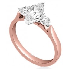 1.00ct I1/h Marquise Diamond Trilogy Ring