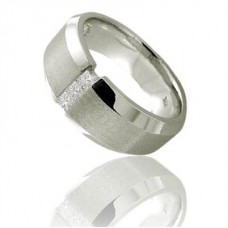 0.10ct Vvs/de Princess Diamond Mens Ring