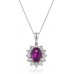 2.00ct Vs/f Oval Diamond Gemstone Pendant