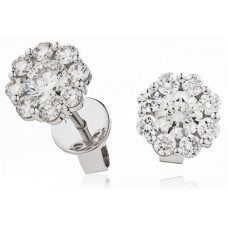 1.00ct Vs/f Round Diamond Earrings