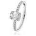 0.50ct Vs/ef Round & Baguette Diamond Ring