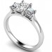 1.50ct Si2/fg Radiant Diamond Trilogy Ring