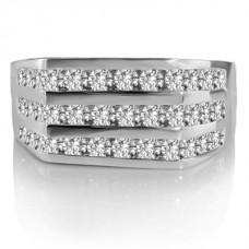0.82ct Vs/f Round Diamond Mens Ring