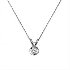 0.10ct Vs/fg Classic Diamond Solitaire Pendant