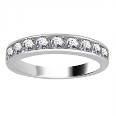 0.81ct Vs/ef Round Diamond Half Eternity Ring