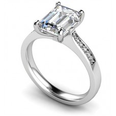 1.15ct Vs1/h  Diamond Shoulder Set Ring