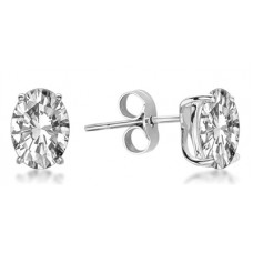 1.00ct Si2/g Oval Diamond Stud Earrings