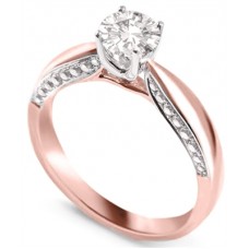 0.60ct Si2/g Round Diamond Shoulder Set Ring