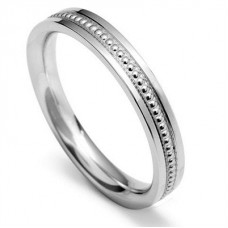 2.5mm Vintyage Wedding Ring, Size J, 18ct White Gold 2.5mm Vintyage Wedding Ring, Size J, 18ct White Gold
