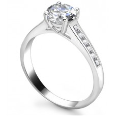 1.31ct Si2/f Round Diamond Shoulder Set Ring