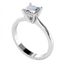 0.72ct Vvs1/h Princess Diamond Solitaire Ring