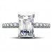 0.65ct Vs2/f Emerald Diamond Shoulder Set Ring