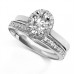 0.60ct Vvs2/f Oval Diamond Halo Ring