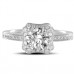 Agi Certified 0.80ct Si1/d Cushion Diamond Halo Ring