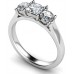 1.00ct Si2/g Princess Diamond Trilogy Ring