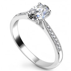 0.65ct Vvs2/h Oval Diamond Shoulder Set Ring