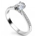 0.65ct Vvs2/h Oval Diamond Shoulder Set Ring