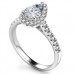 0.91ct If/d Pear Diamond Halo Ring 0.91ct If/d Pear Diamond Halo Ring