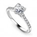 Agi Certified 0.95ct Vvs1/f Heart Diamond Shoulder Set Ring