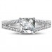 1.00ct Si2/g Princess Diamond Shoulder Set Ring