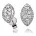 0.85ct Vs/ef Round Diamond Cluster Earrings
