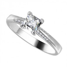 0.75ct Si1/f Princess Diamond Shoulder Set Ring