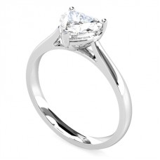 0.50ct If/d Heart Diamond Solitaire Ring