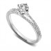 0.75ct I1/g Round Diamond Shoulder Set Ring
