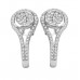 0.50ct Vvs/ef Round Diamond Halo Earrings