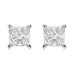 1.10ct Si/h Princess Diamond Stud Earrings