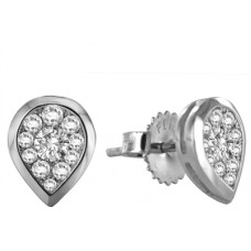 0.10ct Vvs/ef Round Diamond Halo Earrings