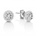 0.41ct Si/fg Round Diamond Halo Earrings
