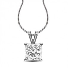 0.24ct Si/fg Princess Diamond Solitaire Pendant