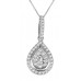0.24ct Vs/fg Round Diamond Halo Pendant