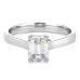 0.80ct Vs1/d Emerald Diamond Solitaire Ring