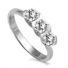1.45ct Si2/g Round Diamond Trilogy Ring