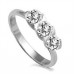 1.45ct Si2/g Round Diamond Trilogy Ring