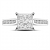 1.00ct Si2/g Princess Diamond Shoulder Set Ring