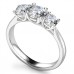 1.10ct Si2/g Round Diamond Trilogy Ring