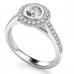 1.00ct Si2/g Round Diamond Halo Ring