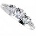 1.40ct Si1/fg Round Diamond Trilogy Ring