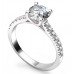 0.70ct Si2/e Round Diamond Shoulder Set Ring