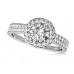 1.00ct I1/f Round Diamond Halo Ring