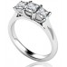 1.30ct Si2/fg Princess Diamond Trilogy Ring