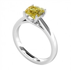 0.60ct Si2 Fancy Yellow Diamond Ring 0.60ct Si2 Fancy Yellow Diamond Ring