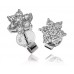 0.50ct Vs/ef Round Diamond Cluster Earrings