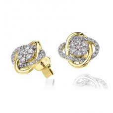 0.55ct Vs/ef Round Diamond Earrings