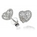 0.65ct Vs/ef Round Diamond Cluster Earrings