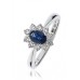 0.85ct Vs/ef Oval Blue Sapphire/diamond Ring
