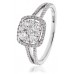 0.75ct Vs/ef Round Diamond Cluster Ring